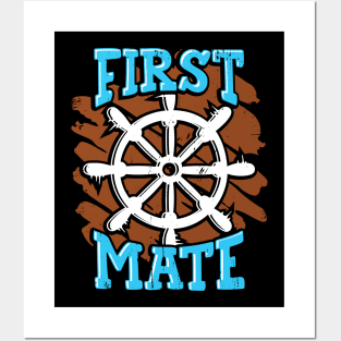 Boating Boat First Mate Gift Posters and Art